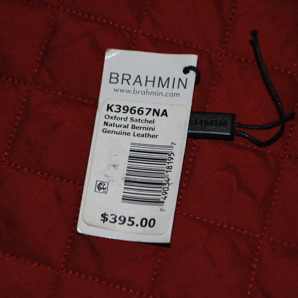 Brahmin Oxford Leather Satchel in Natural Bernini - Picture 6 of 12